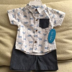 Infant boy shorts outfit